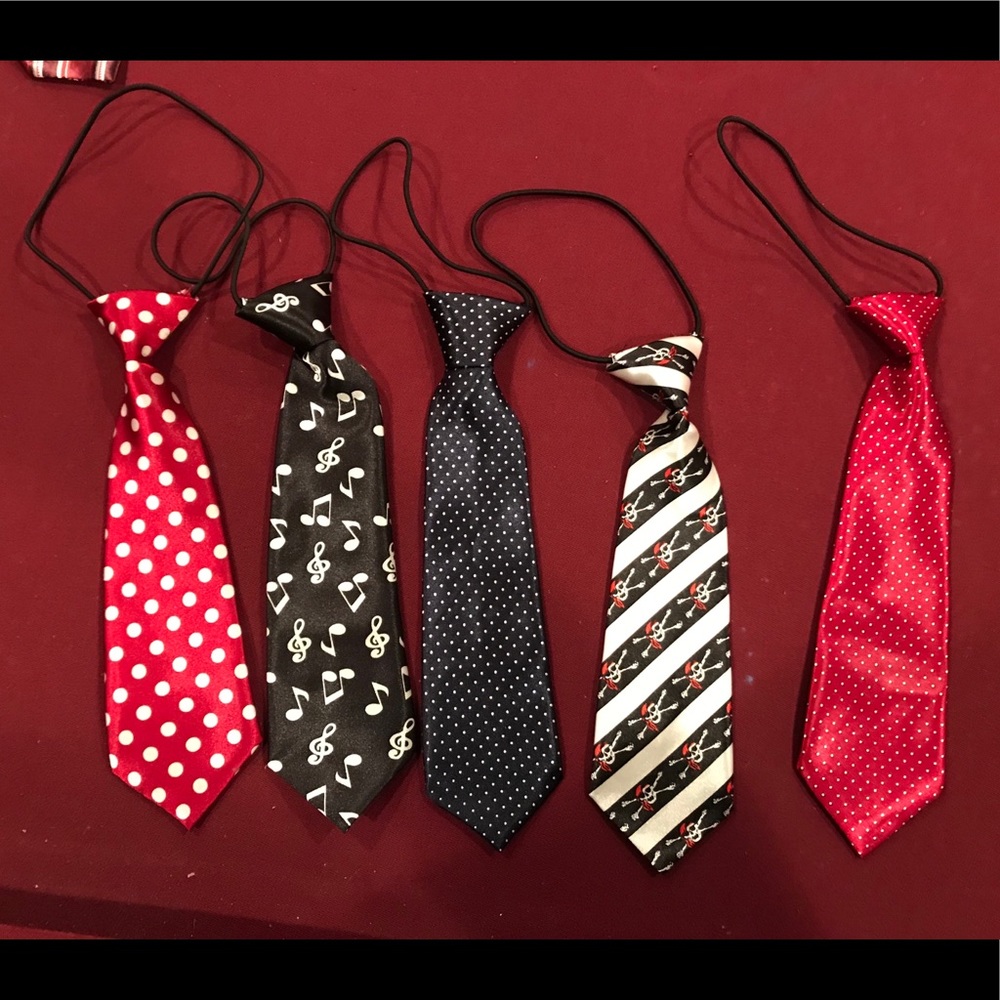 5 Boys elastic neckties